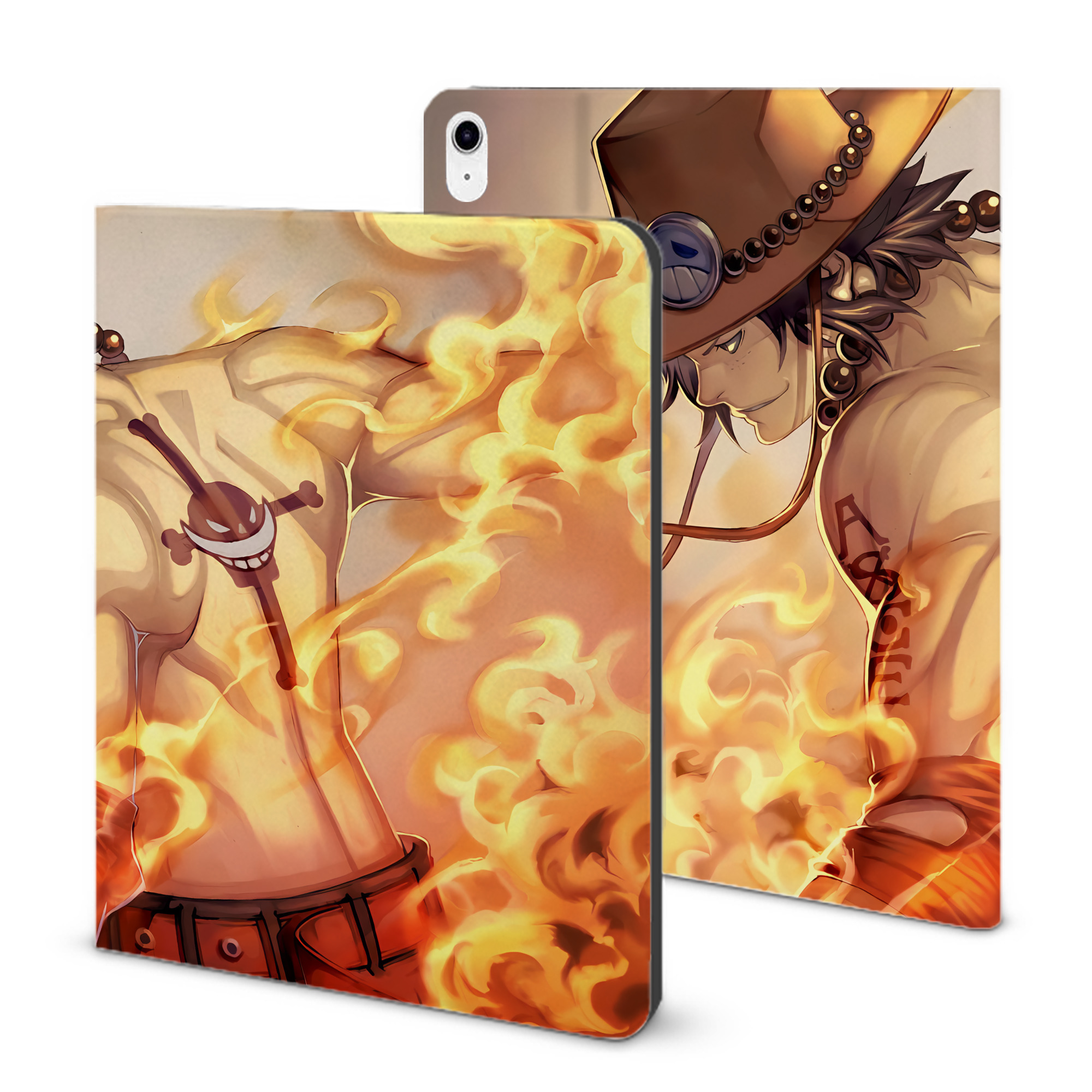 （画像用） ワンピース ONE PIECE IPad ケース ブック型 PUレザー TPU 耐衝撃 軽量 薄型 ペン収納なし 全面保護 IPad 各モデル対応